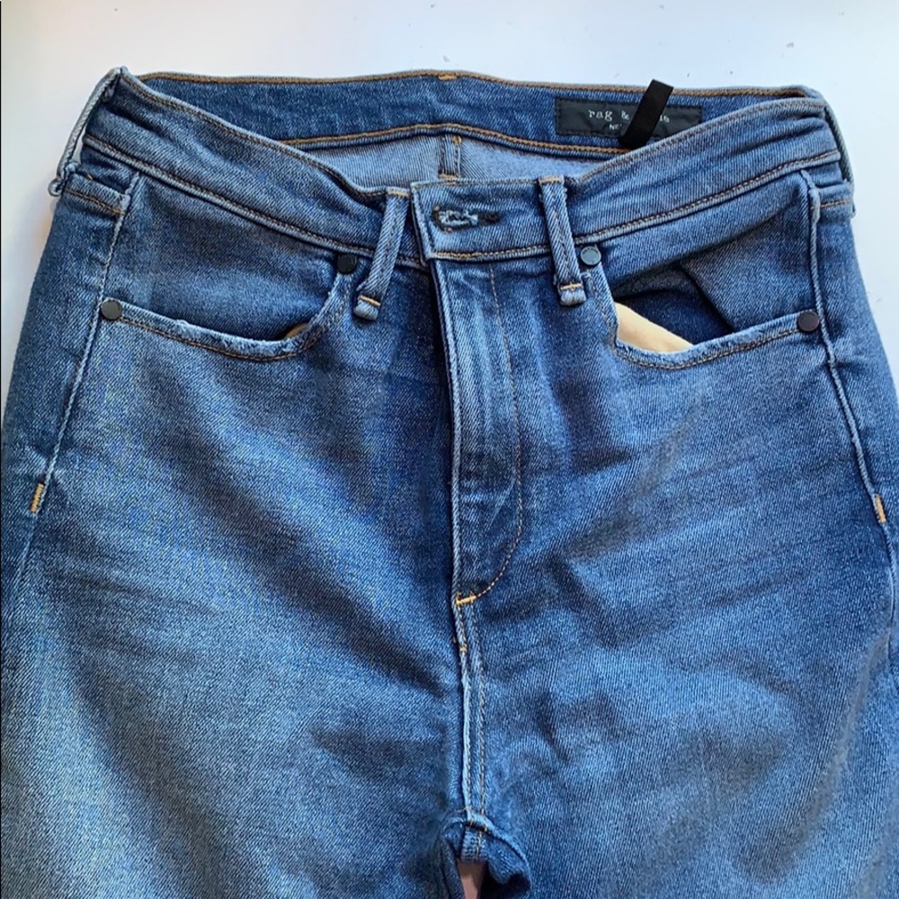 Rag and bone boot cut blue jeans